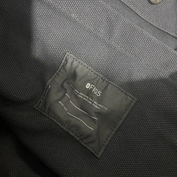 FIGS Charcoal Canvas Tote - Picture 5 of 7